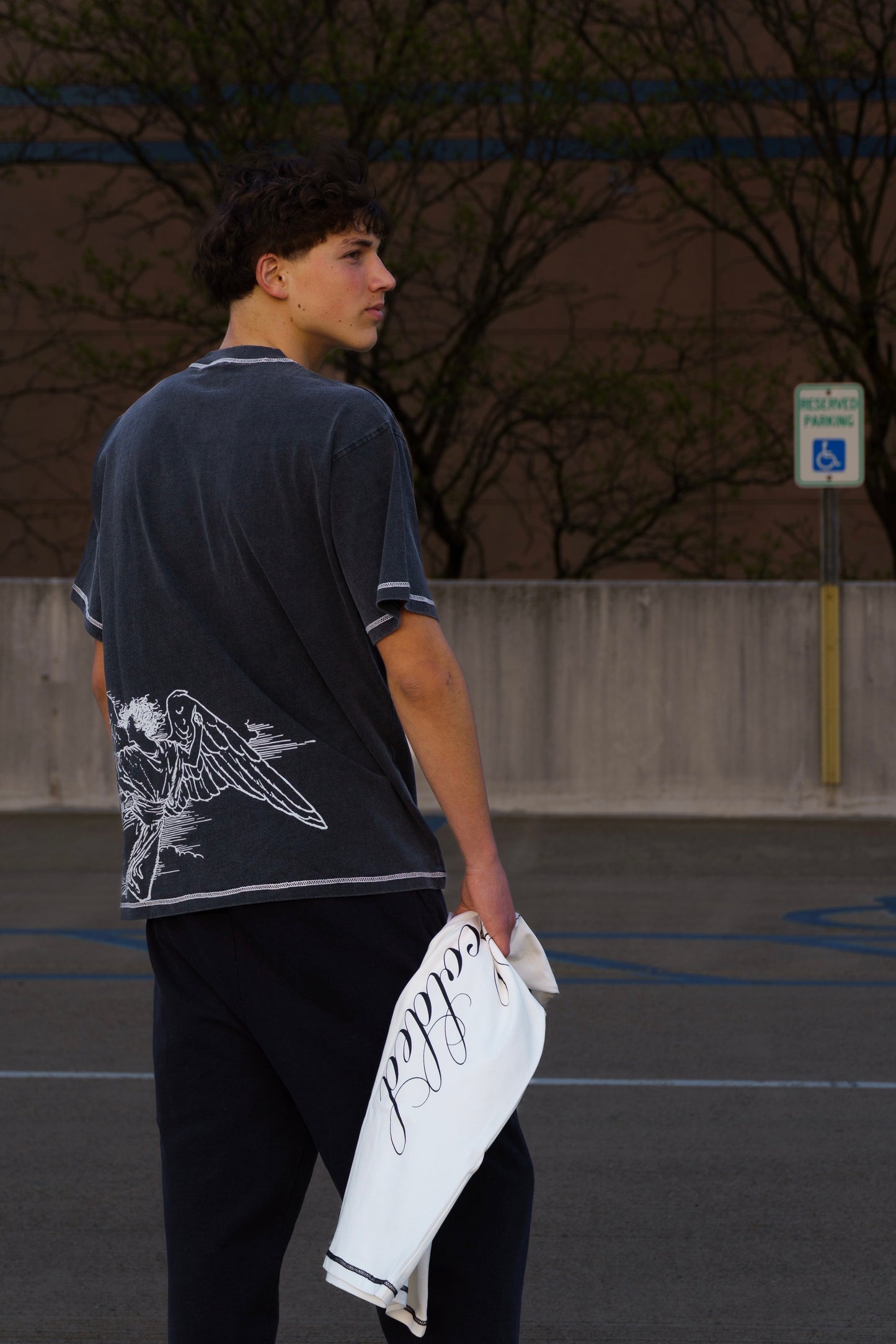 'Faded Ash' Oversized Tee