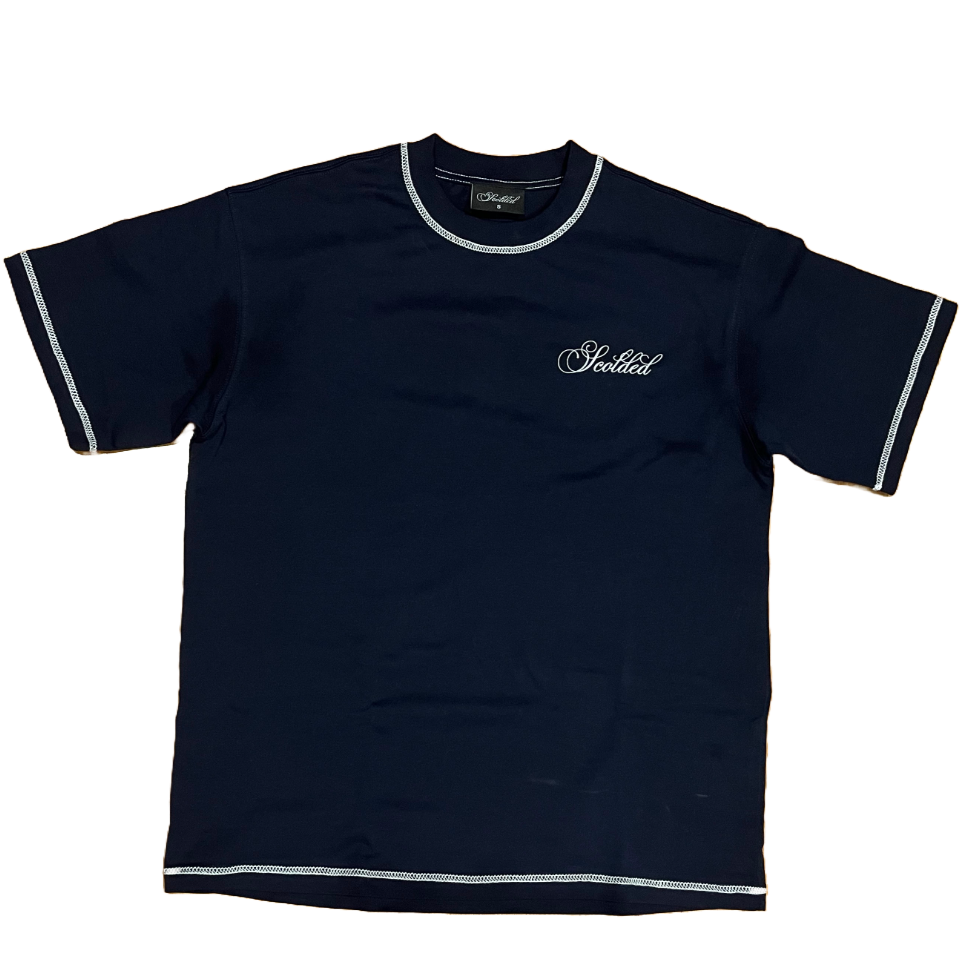 'Navy" Oversized Smooth Tee