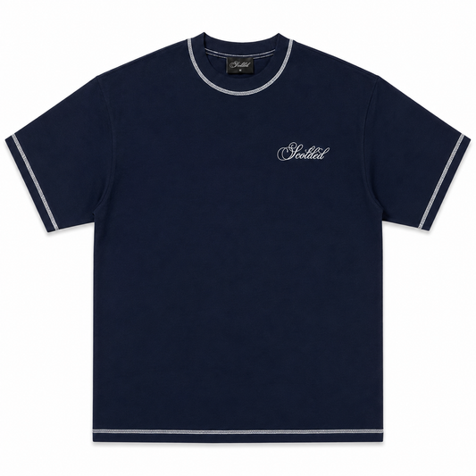 'Navy" Oversized Smooth Tee