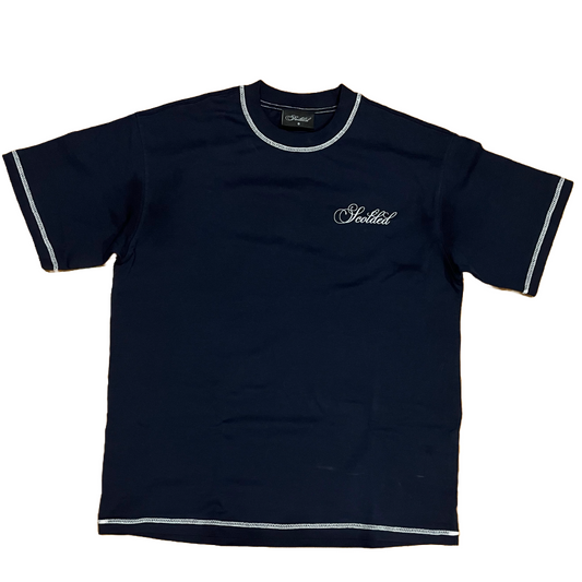 'Navy" Oversized Smooth Tee